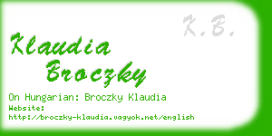 klaudia broczky business card